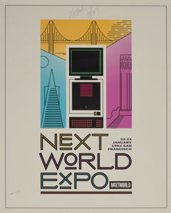 Lot #166 Steve Jobs Signed NeXTWORLD Expo Poster