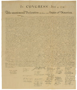 Lot #138 Declaration of Independence