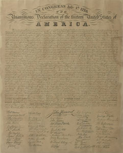Lot #137 Declaration of Independence - Image 1
