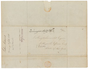 Lot #4 John Adams Signed Letter With Free Frank - Image 2