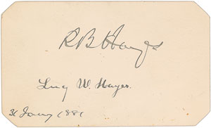 Lot #107 Rutherford and Lucy Hayes - Image 1