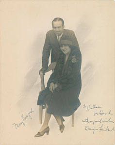 Lot #724 Douglas Fairbanks and Mary Pickford