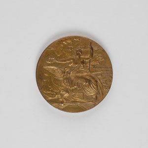 Lot #705 Athens 1906 Summer Olympics Gilt Bronze Participation Medal - Image 1