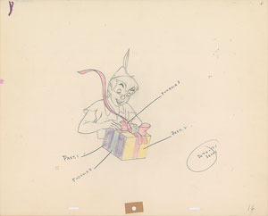 Lot #348 Peter Pan production drawing from Peter
