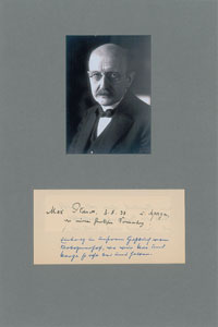 Lot #128 Max Planck