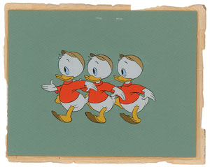 Lot #355 Huey, Dewey, and Louie Duck production cel - Image 1