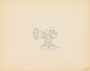 Lot #343 Mickey Mouse production drawing from Around the World in 80 Minutes - Image 1