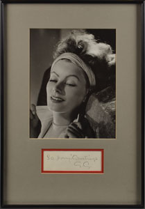 Lot #605 Greta Garbo - Image 1