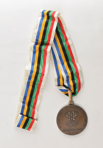 Lot #716 Grenoble 1968 Winter Olympics Ice Hockey Bronze Winners Medal with Ribbon & Box - Image 3
