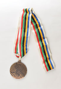 Lot #716 Grenoble 1968 Winter Olympics Ice Hockey Bronze Winners Medal with Ribbon & Box - Image 4
