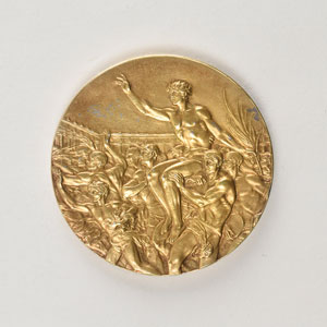Lot #709 Berlin 1936 Summer Olympics Gold Winner's Medal - Image 1