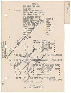 Lot #8308 James Lovell and Fred Haise Training-Used Signed Dictionary Page - Image 1