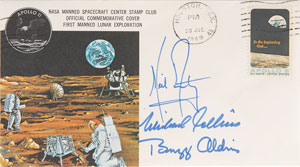 Lot #8220 Buzz Aldrin’s Apollo 11 ‘Type 1’ Signed Insurance Cover - Image 2
