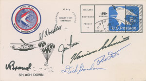 Lot #8346  Apollo 15 Prime and Backup Crew Signed Cover - Image 1