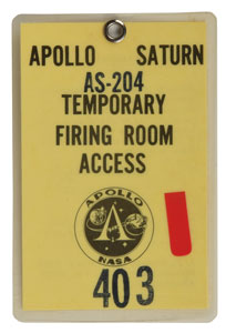Lot #8181 Jack King's Apollo 5 Access Badge - Image 1