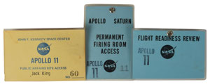 Lot #8262 Jack King's Set of (3) Apollo 11 Badges