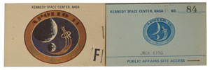 Lot #8319 Jack King's Apollo 14 Pair of Badges - Image 1