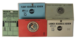Lot #8363 Jack King's Apollo 15 Set of (5) Badges - Image 1