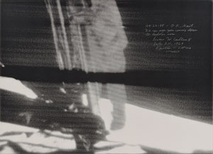 Lot #8261  Apollo 11: Bruce McCandless Signed Oversized Canvas - Image 1