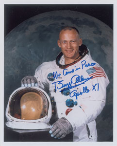 Lot #8248 Buzz Aldrin Signed Photograph