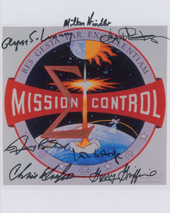 Lot #8179  Mission Control Signed Photograph - Image 1
