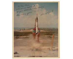Lot #8053  MR-3: Alan Shepard Signed Photograph - Image 1