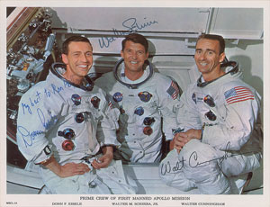 Lot #8190  Apollo 7 Signed Photograph