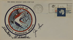 Lot #8355 Al Worden's Signed Apollo 15 Insurance