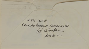 Lot #8355 Al Worden's Signed Apollo 15 Insurance Cover  - Image 2