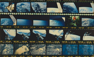Lot #8436  Mir Pair of Flown and Signed Color Film