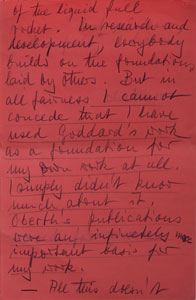 Lot #8014 Wernher von Braun Handwritten Notes - Image 11
