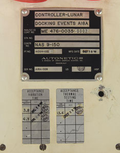 Lot #8120  Apollo CM Lunar Docking Events Controller - Image 4