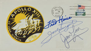 Lot #8293  Apollo 13 Signed Cover - Image 1