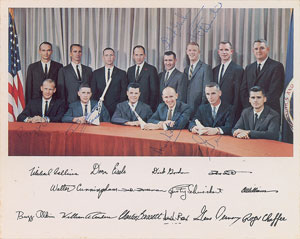 Lot #8086  Astronauts Group Three Signed Photograph - Image 1