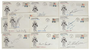 Lot #8411  Skylab Set of (10) Space Suit Fit-Check Signed Covers - Image 1