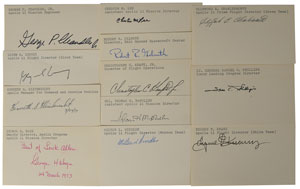 Lot #8273  Apollo 11 Mission Control Set of (12) Signatures - Image 1