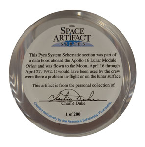 Lot #8375  Apollo 16 Flown Pyro System Schematic Fragment - Image 2
