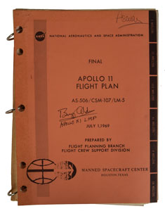 Lot #8228  Apollo 11 Final Flight Plan Signed By