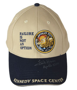 Lot #8299 Fred Haise Signed Hat - Image 1