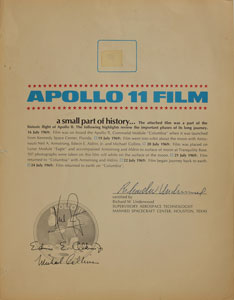 Lot #8268  Apollo 11 Flown Film and Kapton Fragments and MFA Medal - Image 6