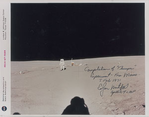 Lot #8323 Edgar Mitchell Signed Photograph - Image 1