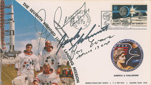 Lot #8388  Apollo 17 Signed Cover - Image 1
