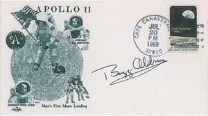 Lot #8244 Buzz Aldrin Signed Cover - Image 1