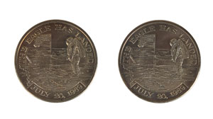 Lot #8270  Apollo 11 Pair of MFA Medallions - Image 1