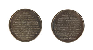 Lot #8270  Apollo 11 Pair of MFA Medallions - Image 2