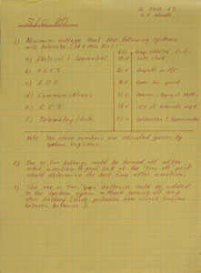 Lot #8078  MA-9: Gordon Cooper Mission Notes Archive - Image 2