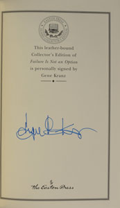 Lot #8302 Gene Kranz Signed Book - Image 1