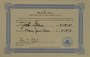Lot #8064  MA-6: John Glenn Signed Book - Image 3