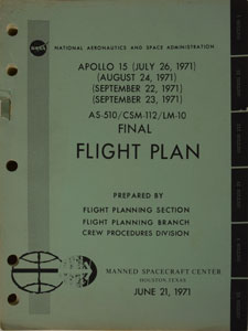 Lot #8349  Apollo 15 Final Flight Plan - Image 1