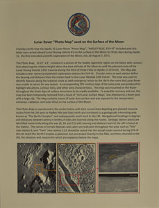 Lot #8329 Dave Scott's Apollo 15 Lunar Surface-Used Photo Map - Image 3